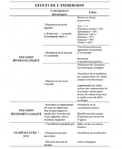Tableau 1. Récapitulatif des effets de l’immersion. (Collot & Griveaux, 2007)