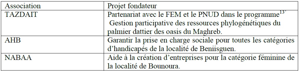 Tableau Effets des activités des associations locales sur le processus de développement de leur territoire Cas de la vallée du Mzab Wilaya de Ghardaia 9