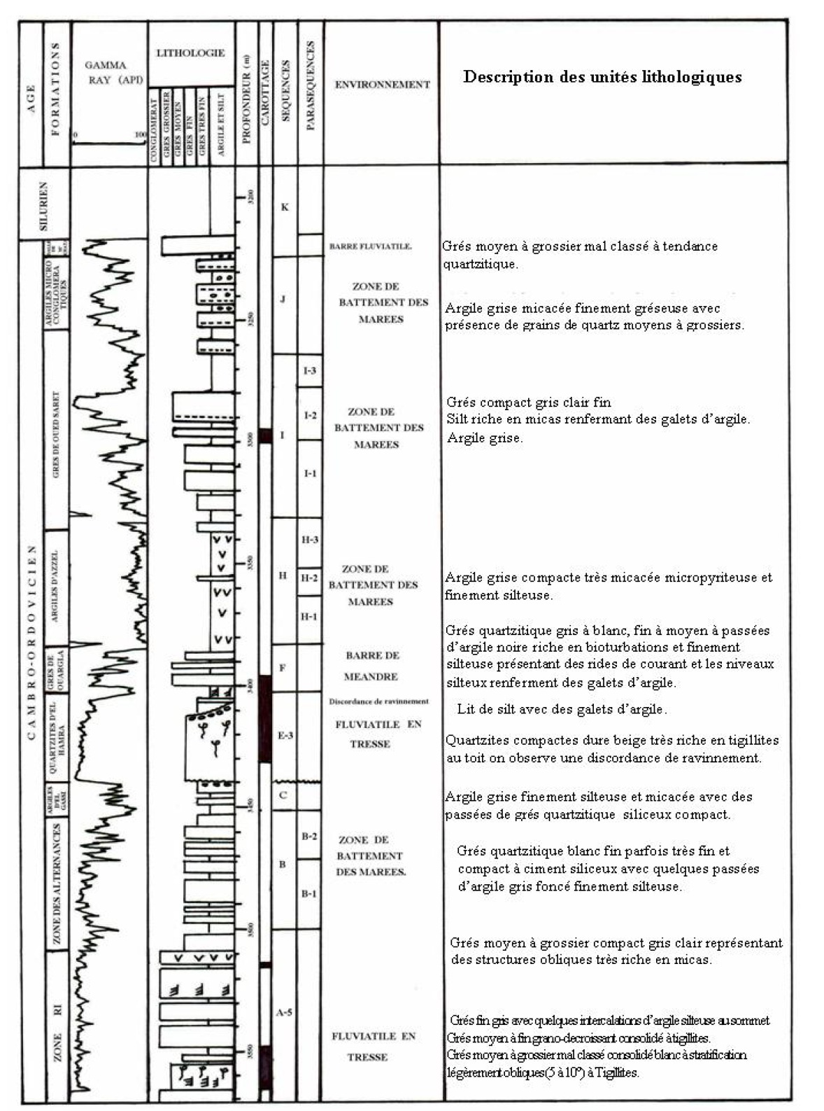 Figure 14'' Sédimentologie et stratigraphie séquentielle du Cambro-Ordovicien du bassin d’Illizi. Impact sur la prospection pétrolière.
