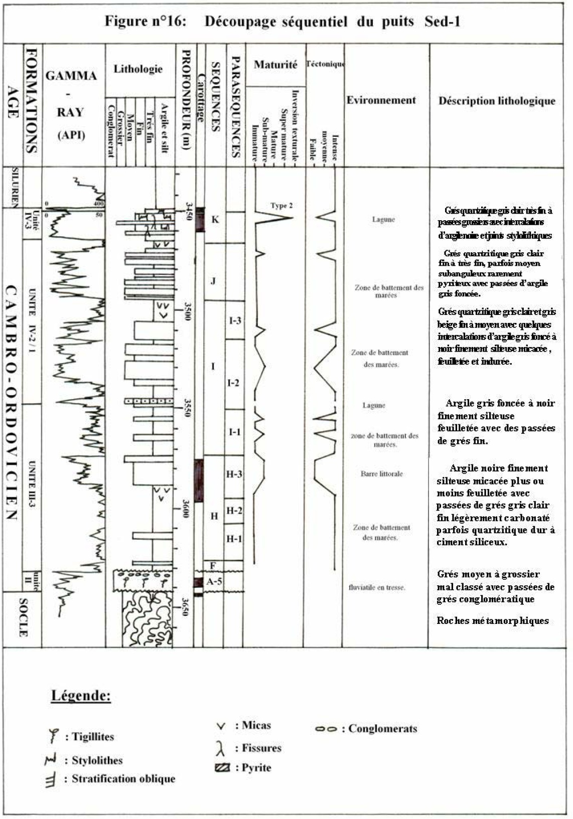 Figure 16 Sédimentologie et stratigraphie séquentielle du Cambro-Ordovicien du bassin d’Illizi. Impact sur la prospection pétrolière.
