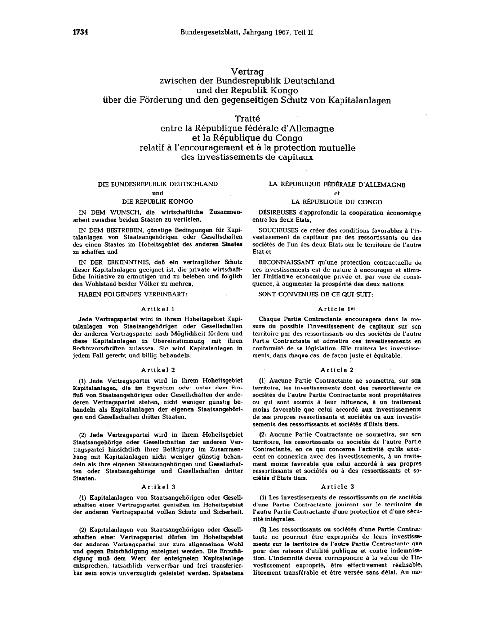 Annexe 12 Le traité bilatéral d’investissement entre le Congo et le Royaume-Uni 1
