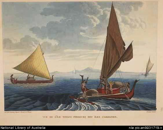 Fig. 10- Pirogues des îles Carolines.