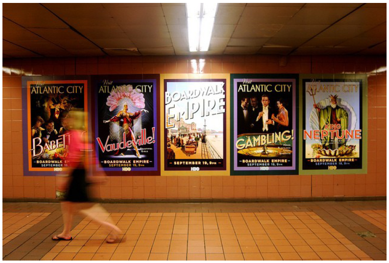 Illustration 3 Campagne d'affichage pour la saison 1 de Boardwalk Empire dans le métro de New York.