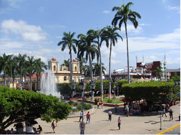 Place centrale le zócalo de Tapachula