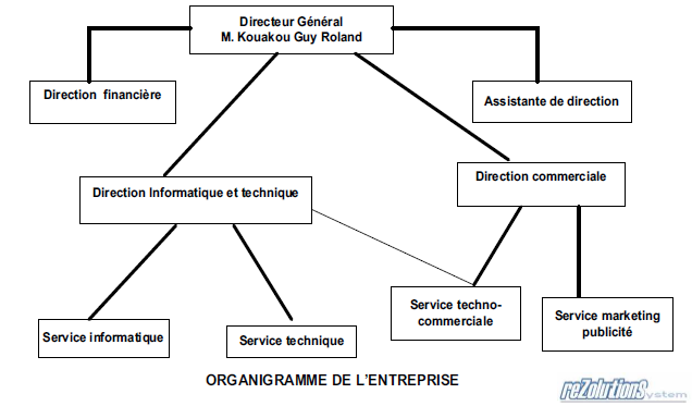Organigramme de REZOLUTIONSYSTEM Organigramme de REZOLUTIONSYSTEM