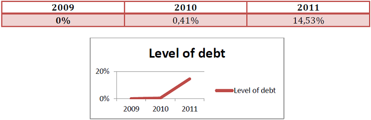 Level of debt